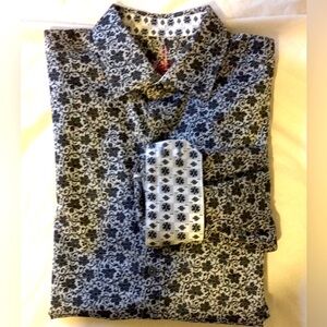 Robert Graham Black and White Button Down Shirt L